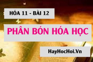 Phân bón hóa học là gì? Thành phần hóa học của phân bón và cách điều chế phân bón hóa học - hóa 11 bài 12